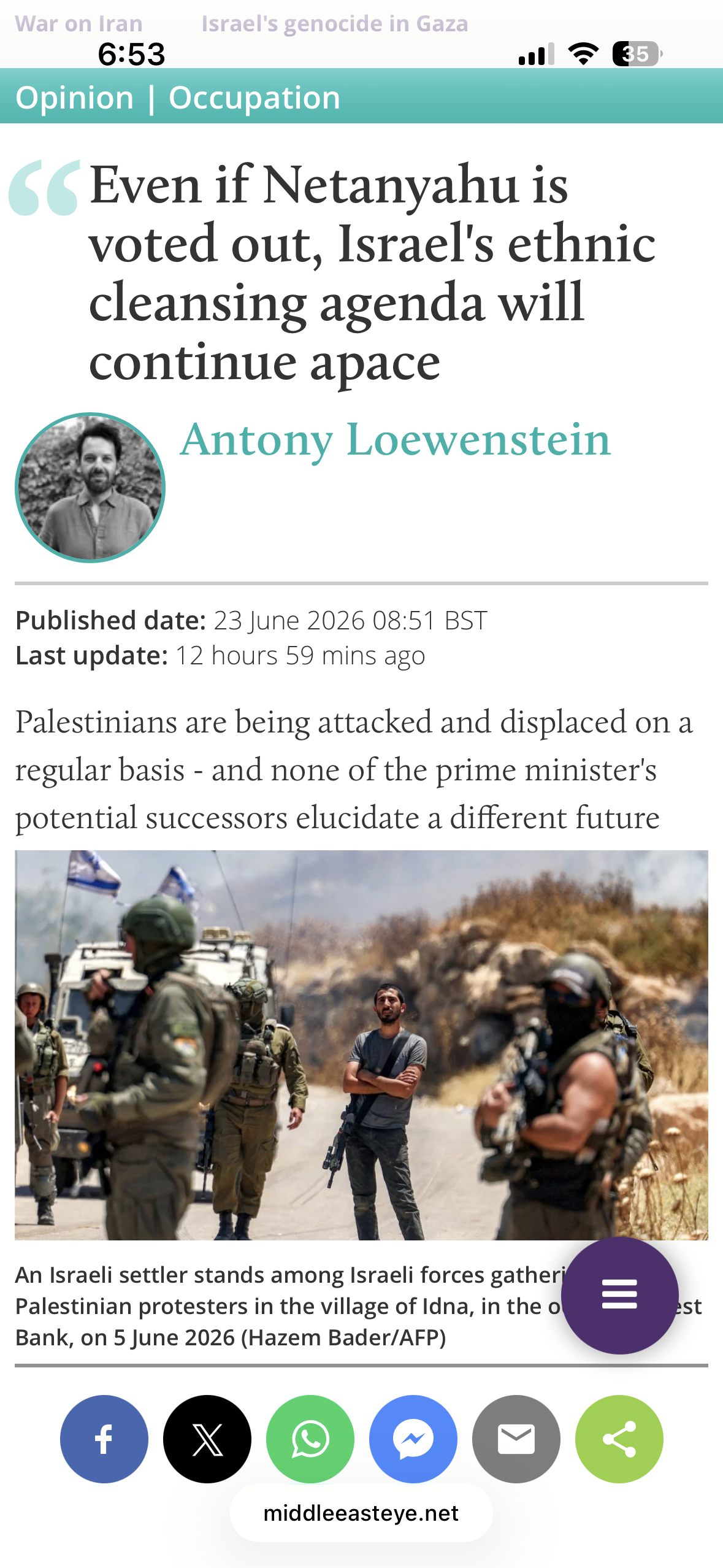 The horrors in Palestine go far beyond Netanyahu