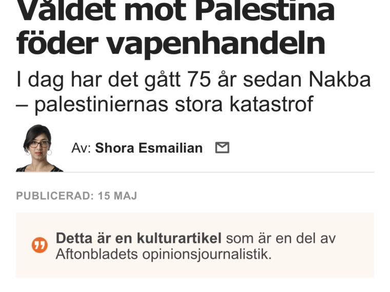 Swedish review of my new book, The Palestine Laboratory