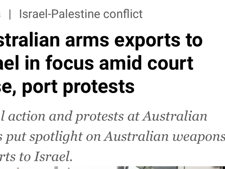Uncovering Australia’s dirty role in arming Israel
