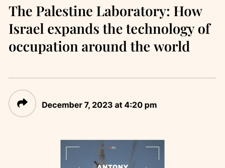 “Israel’s Palestine laboratory thrives on global disruption and violence”