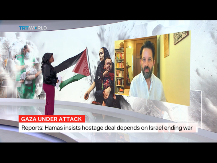 TRT World interview on Israel/Hamas “ceasefire” talks