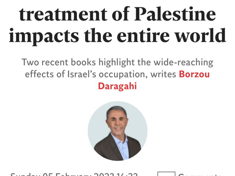 UK Independent newspaper on The Palestine Laboratory