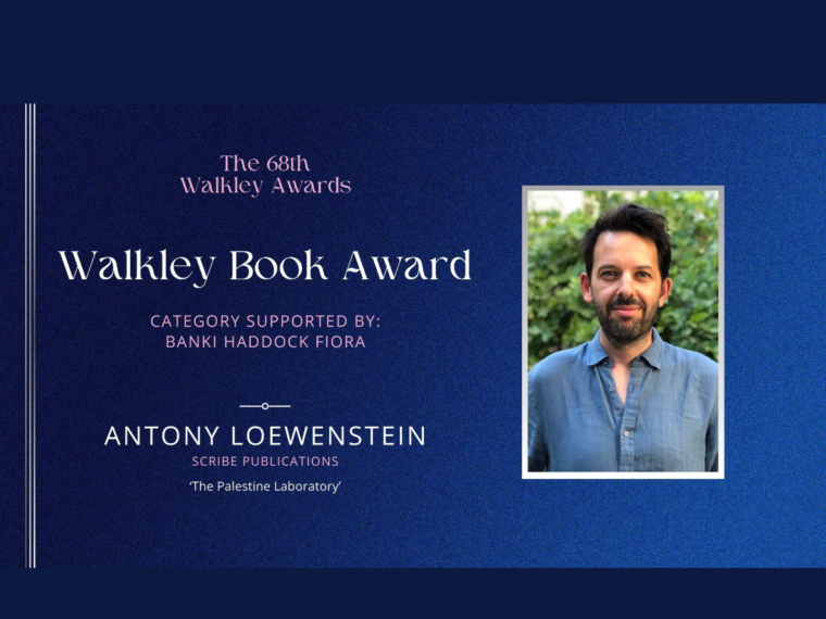 The Palestine Laboratory wins prestigious Walkleys Book Award of 2023